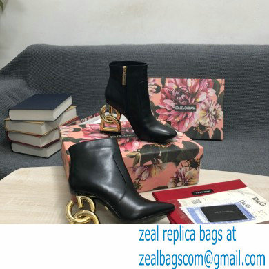 Dolce  &  Gabbana Heel 10.5cm ankle boots with DG Pop heel Black 2022